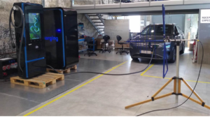 Setup de ensaios de emissão de um PCVE de 200 kW