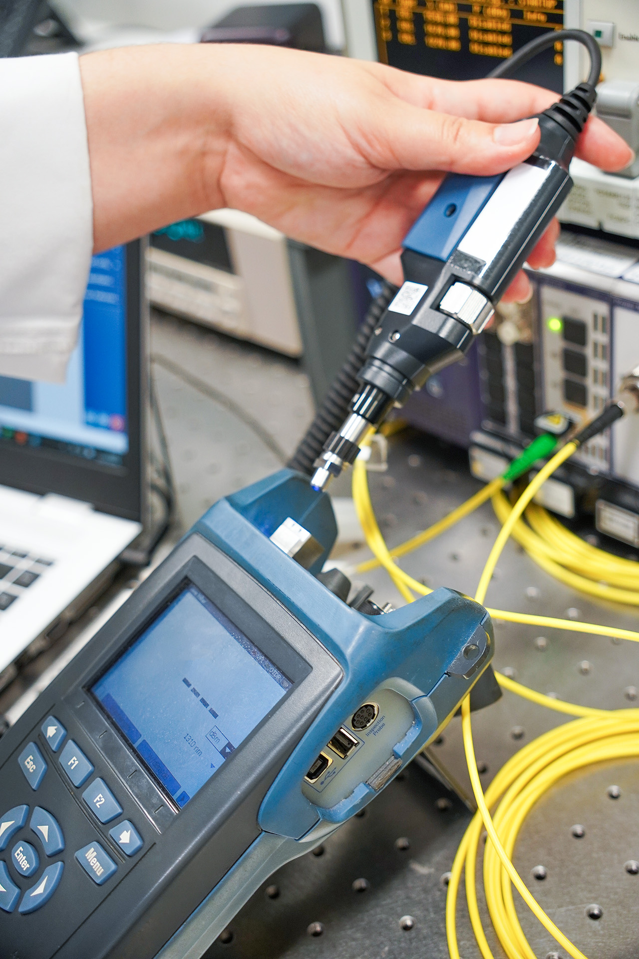 Inspeção de Conectores Óticos de Fibra Ótica